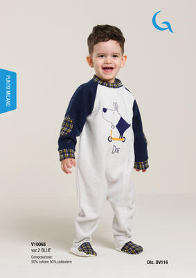 NEUGEBORENEN-PYJAMAS OVERALL M/L V10068 Tellini S.R.L. Großhandelskleidung